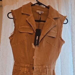 Fashion Nova Brown Sleeveless Jumpsuit